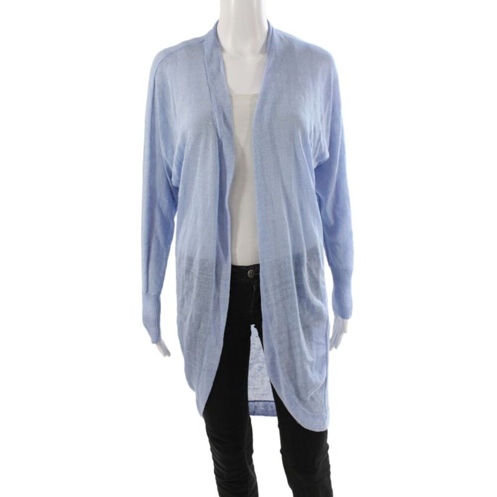 Twelfth Street by Cynthia Vincent Women Blue Long Sleeve Cardigan Size XS